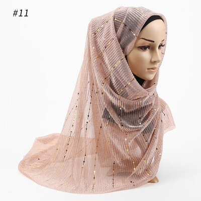 

New Muslim scarf European&American style sequins cross-border headscarf Muslim hijab autumn shawl scarves