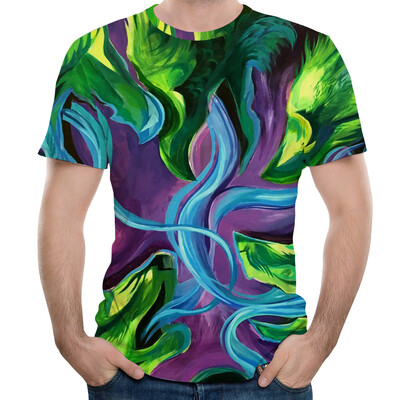 

2018 Summer New Casual Fashion 3D Print Short T-Shirt