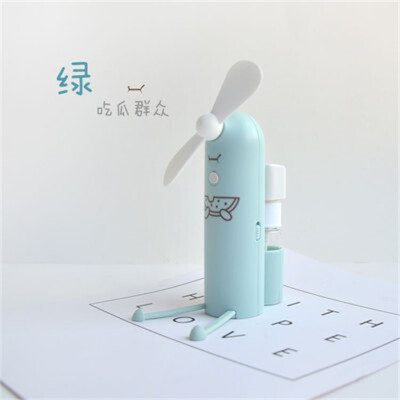 

〖Follure〗USB Mini Fan With Water Spray Bottle Cartoon Handheld Fan For Office Desktop