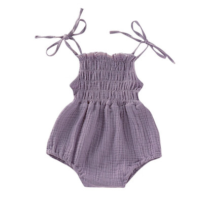 

2019 Summer New Toddler Infant Newborn Baby Girls Boys Romper Sleeveless Solid Jumpsuits New born Sunsuit Playsuit 0-24M