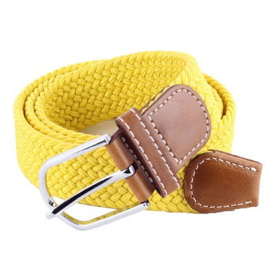 

2019 Unisex belt fashion elastic knitted canvas belt decoration belt female Alloy pin buckle canvas women&man strap