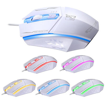 

199 USB Wired Gaming Mouse 4 Buttons Colorful Backlight Optical Gamer Mouse