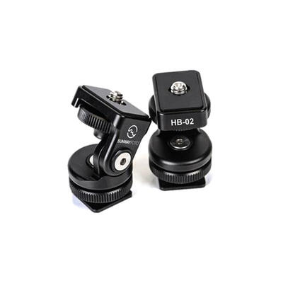 

SUNWAYFOTO 1 pcs HB-02 Hot Shoe Tilt Head Mini Tripob with 360 Degrees Adjustable Damping&Light-weight Design