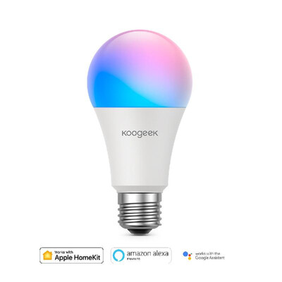 

Koogeek E27 85W Color Changing Dimmable Wi-Fi Smart LED Light Bulb Compatible with Alexa Apple HomeKit&the Google Assistant N