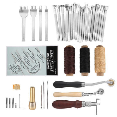 

Greensen 1set DIY Leather Craft Hand Tools Kit for Sewing Stitching Punch Work