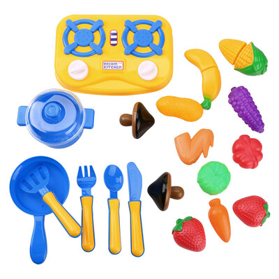 

Tailored 19PC Cutting Fruit Vegetable Pretend Play Children Kid Educational Toy BU