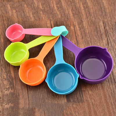 

5Pcs Plastic Measuring Cups Spoon Scoop Kitchen Cooking Tool Baking Utensil