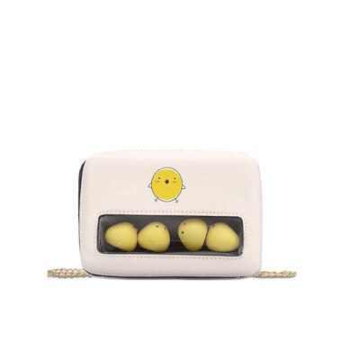 

Cute Chick Decor Shoulder Handbags Women Chain PU Leather Crossbody Bags