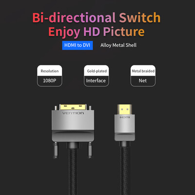 

VENTION HDMI to DVI Cable Bi-directional 1080P DVI to HD Converter for PC Displayer HDTV 10m3281ft