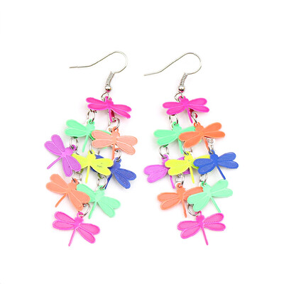 

10 Styles New Fashion Violet Blue Color Bohemian Jewelry Drop Flower Earrings For Women