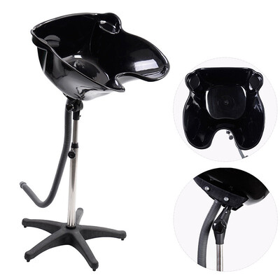 

Ktaxon 05L Portable Salon Deep Basin Shampoo Sink with Drain - Black - Adjustable Height