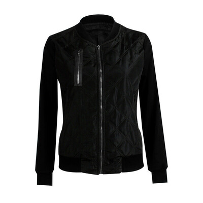 

Women Retro Zip Up Flight Bomber Jackets Ladies Casual Coat Outerwear Fashion