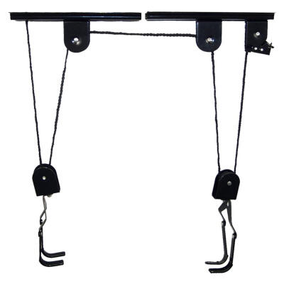 

Bike Bicycle Lift Ceiling Mounted Hoist Storage Garage Hanger Pulley Rack