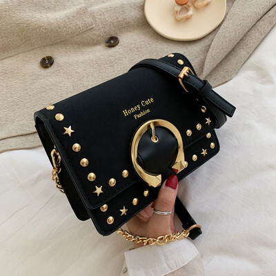

North bag 2019 new autumn messenger bag fashion chain bag small square bag Joker red foreign style shoulder bag