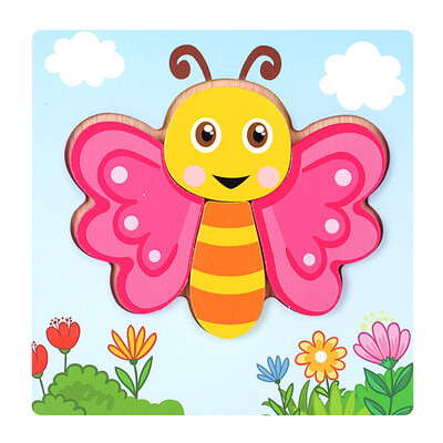 

Gotoamei Development Baby Toys 3D Wooden Puzzle Cartoon Learning Educational Kids Toy