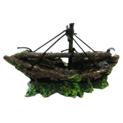 

Rusty Pirate Ship Boat Decoration for Aquarium Fish Tank Ornament 12510cm
