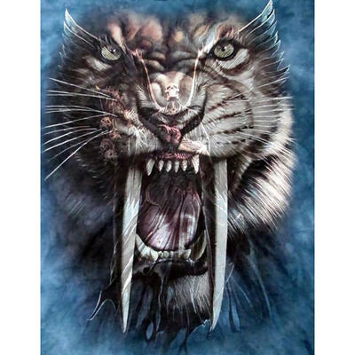 

5D DIY Full Drill Diamond Painting Fierce Tiger Cross Stitch Embroidery Kit