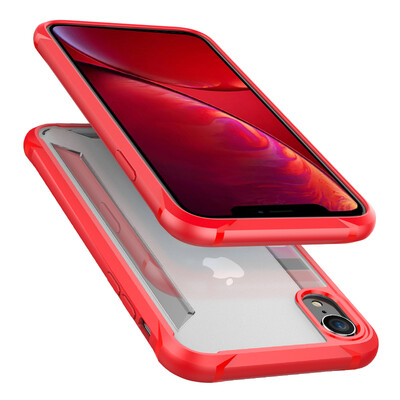 

KOOLIFE Apple Xr Mobile Shell iPhoneXR Cover Drop-proof Transparent Cover Scrub PC Backboard All-inclusive Shell 61 Inch - Red