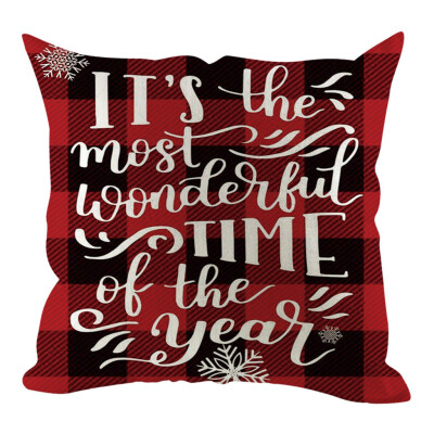 

Siaonvr Christmas Pillow Cover Pillowcases Decorative Sofa Cushion Cover Home Decoration