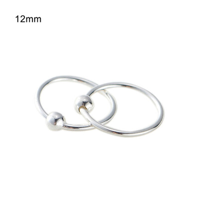 

Fashion Women Sliver Plated Round Ring Earrings Cartilage Hoop Jewelry Gift