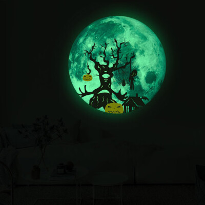 

〖Follure〗Creative Luminous Moon-shadow Wall Sticker Halloween Decoration Sticker Pumpkin