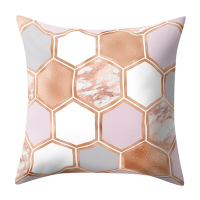 

〖Follure〗Geometric Marble Texture Throw Pillow Case Cushion Cover Sofa Home Decor
