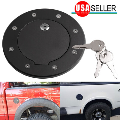 

For 2003-2009 Hummer H2 GMT913 Black Aluminum Fuel Gas Door Cap WLock & Key