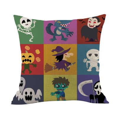 

〖Follure〗Halloween Pillowcase Cushion Case Home Decoration Linen Cushion Cover