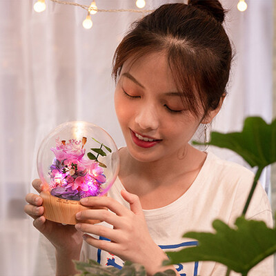 

〖Follure〗Teaser music ball streamer night light to send lovers eternal flower gift Blueto