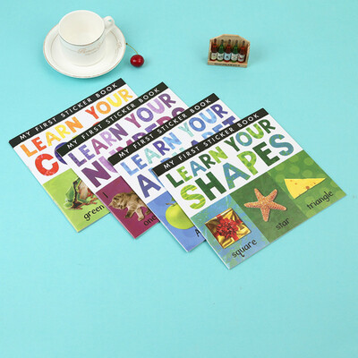 

Understanding Shape Alphabet Color Number Self-adhesive Childrens Sticker Books