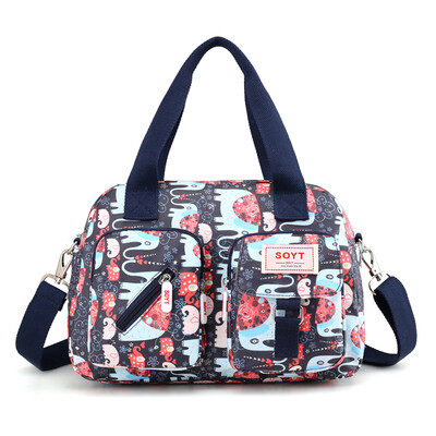 

Cloth bag female middle-aged&elderly mother bag shoulder slung handbag nylon canvas Oxford bag large capacity womens bag