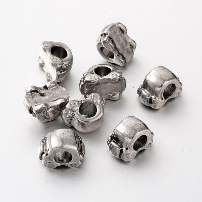 

Car Tibetan Style Alloy European Beads Large Hole Beads Antique Silver 8x8x13mm Hole 4mm