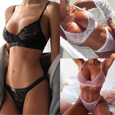 

Sexy Lingerie Lace BraG-string Thong Set Babydoll Sleepwear Underwear Nightwear