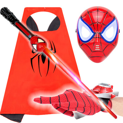 

Halloween costume children boys&girls iron man 4 sets of masks cloak cloak props cosplay decoration kindergarten show dress up performance costumes