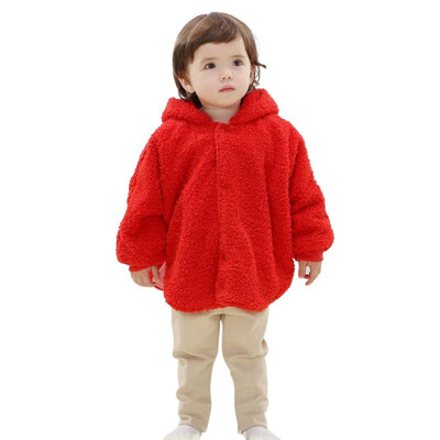 

0-24M Newborn Baby Boys Girls Warm Hooded Coat Winter Fur Cloak Long Sleeve Jacket Kids Clothes