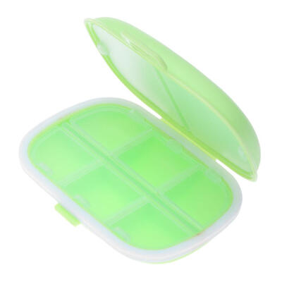 

Travel 6 Lattice Pill Box Sealed Storage Box Pressed Pop Medicine Drugs Box