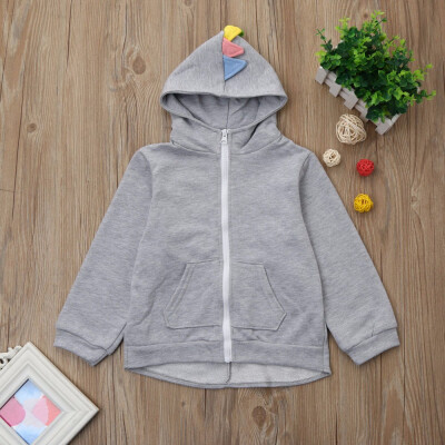 

Infant Toddler Kids Baby Boy Girl Hooded Zipper Tops Clothes Coat