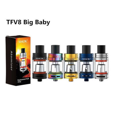 

Authentic SMOK Smoktech TFV8 BIG Baby Beast Tank 5ml With V8 Baby RBA baby V8 Baby-X4 T6 Coil 510 Drip Tip Adapter