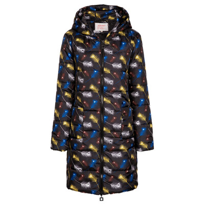 

Roseonmyhand Womens Winter Print Long Down Cotton Ladies Hooded Coat Quilted Jacket Outwear