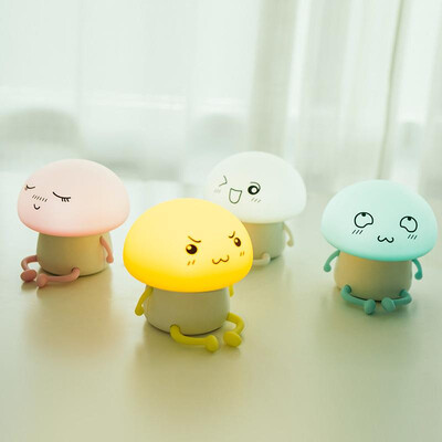 

New strange Q Zi atmosphere lamp LED silicone pat night light usb charging cartoon bed decompression small table lamp