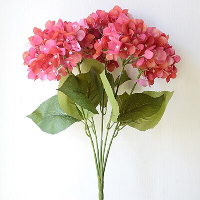 

AliExpress source European simulation bouquet wholesale five Icelandic hydrangea wedding valance decoration fake flower art GDU11-