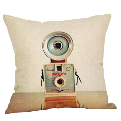 

〖Follure〗Vintage Camera Pillow Case Sofa Throw Waist Cushion Cover Home Decor Grand