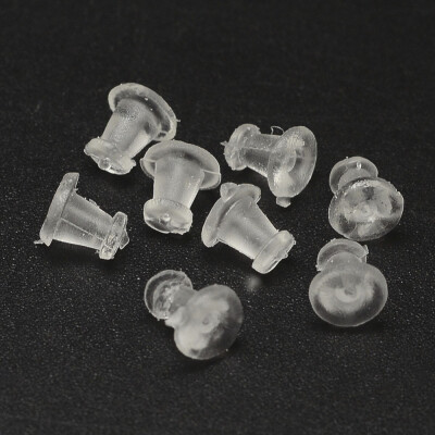 

Plastic Earring Ear Nuts Earrings Backs Clear 5x5mm Hole 05mm about 9000pcsbag