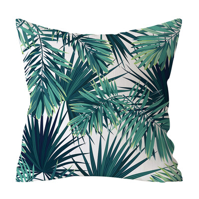 

〖Follure〗Green Leaf Printed Pillow Case Polyester Sofa Car Cushion Cover Home Decor