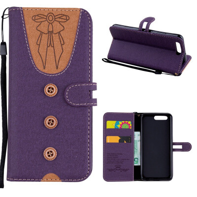 

MOONCASE Huawei P10 stitching embossed womens leather case - purple