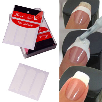 

Toponeto 10Pcs New French Manicure Nail Art Tips Tape Sticker Guide Stencil Nail Sticker