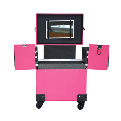 

Professional Cosmetic Makeup Case Large Capacity Storage Suitcase Bag With Wheel