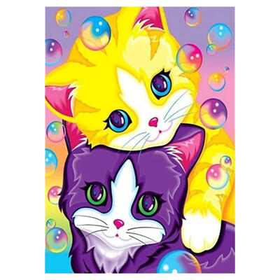 

5D DIY Diamond Painting 2 Cats Cross Stitch Embroidery Craft Kits Wall Art