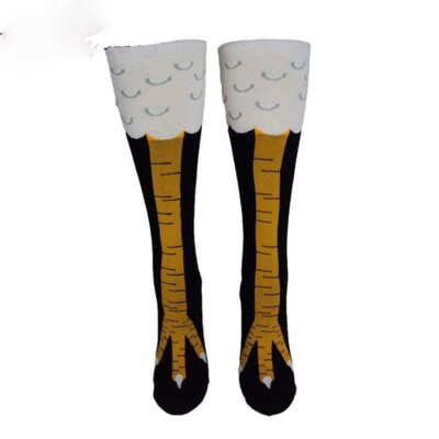 

Funny 3D Chicken High Socks Cartoon Animals Thigh Stockings Creative Womens Men