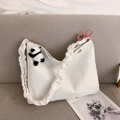 

Tailored Female Bag Large Capacity Shoulder Bag Student Slung Fashion Wild Cloth Bag